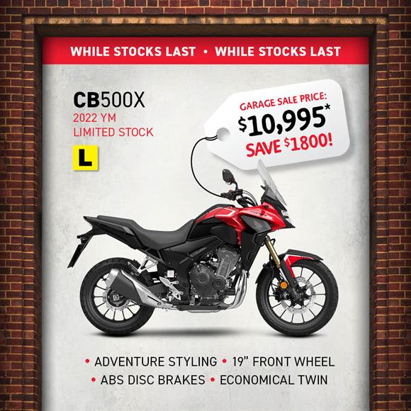 Honda CB500XA Garage Sale!! 2022